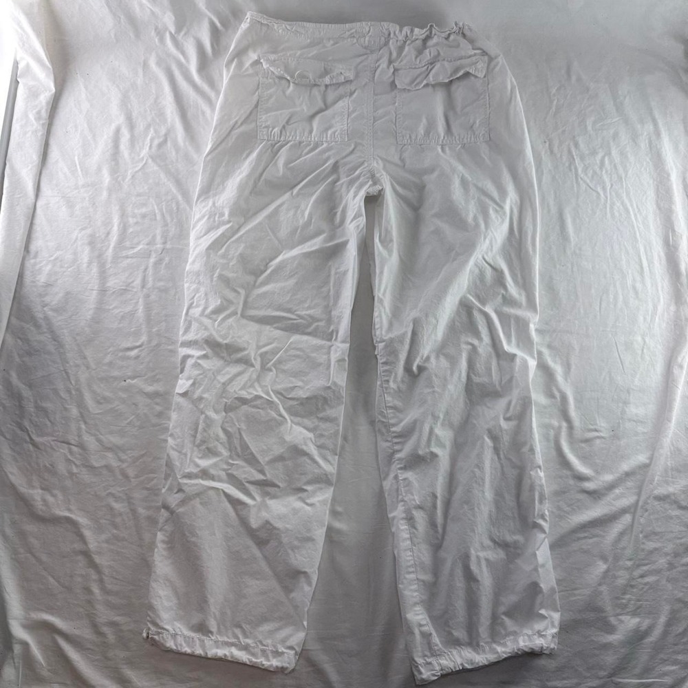 Garage White Parachute Cargo Pants Womens XS Streetwear Utility Y2k Gorpcore - Picture 2 of 7